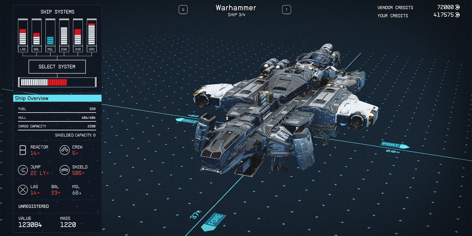 class b warhammer ship in starfield