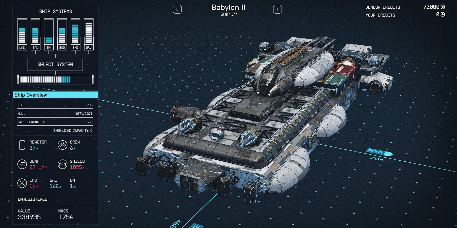 class c babylon ii ship in starfield