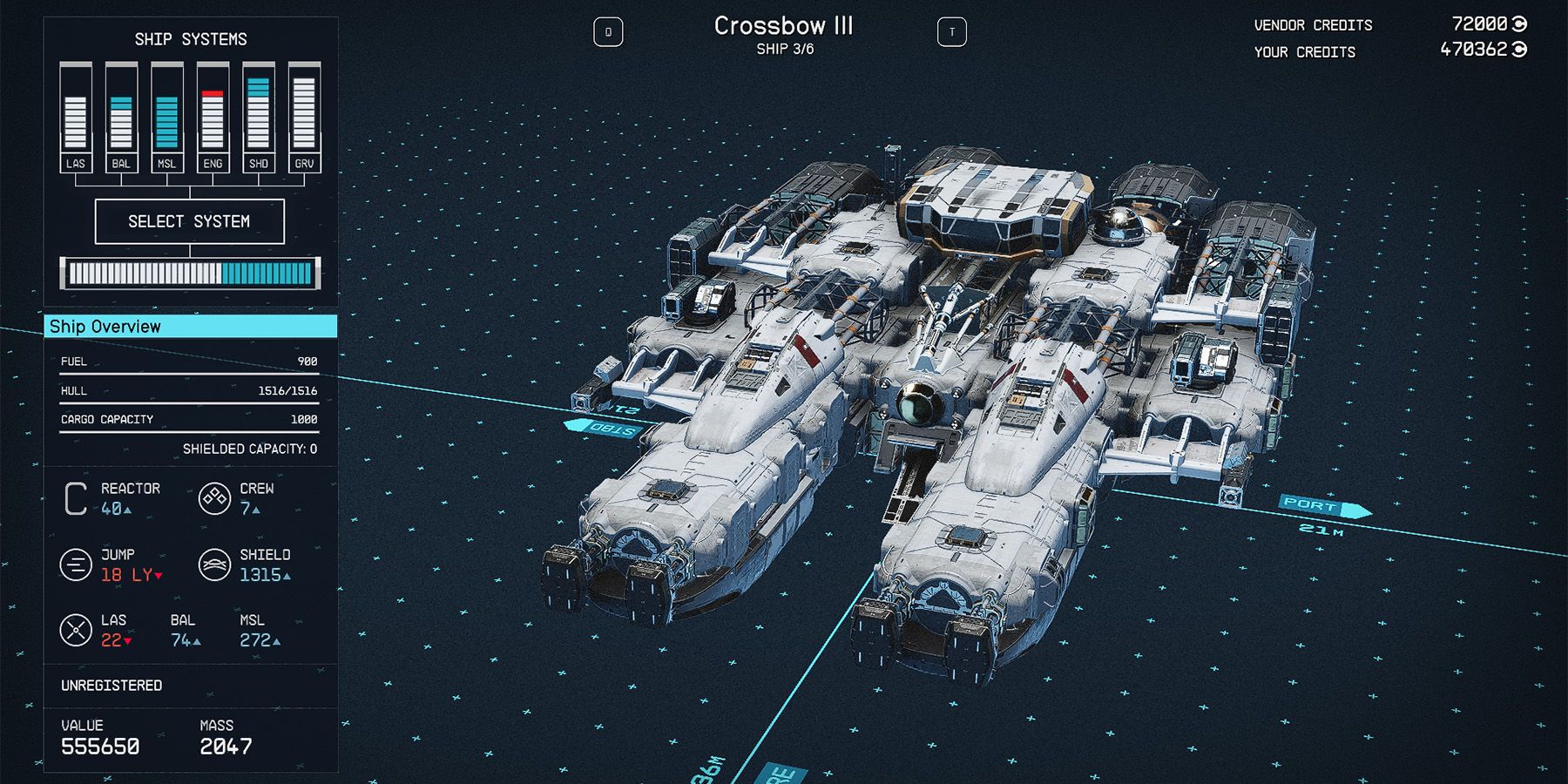 class c crossbow iii ship in starfield