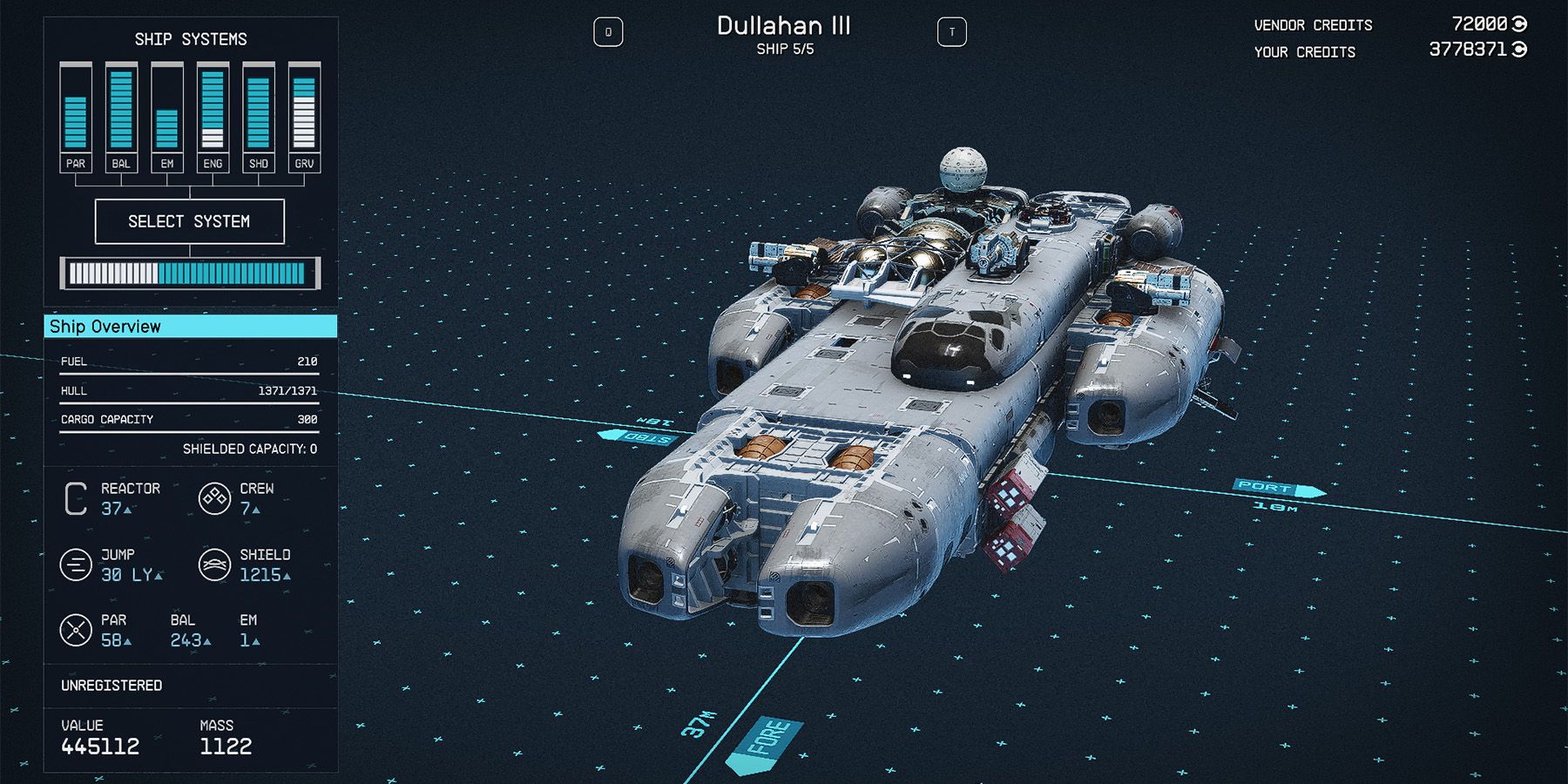 class c dullahan iii ship in starfield