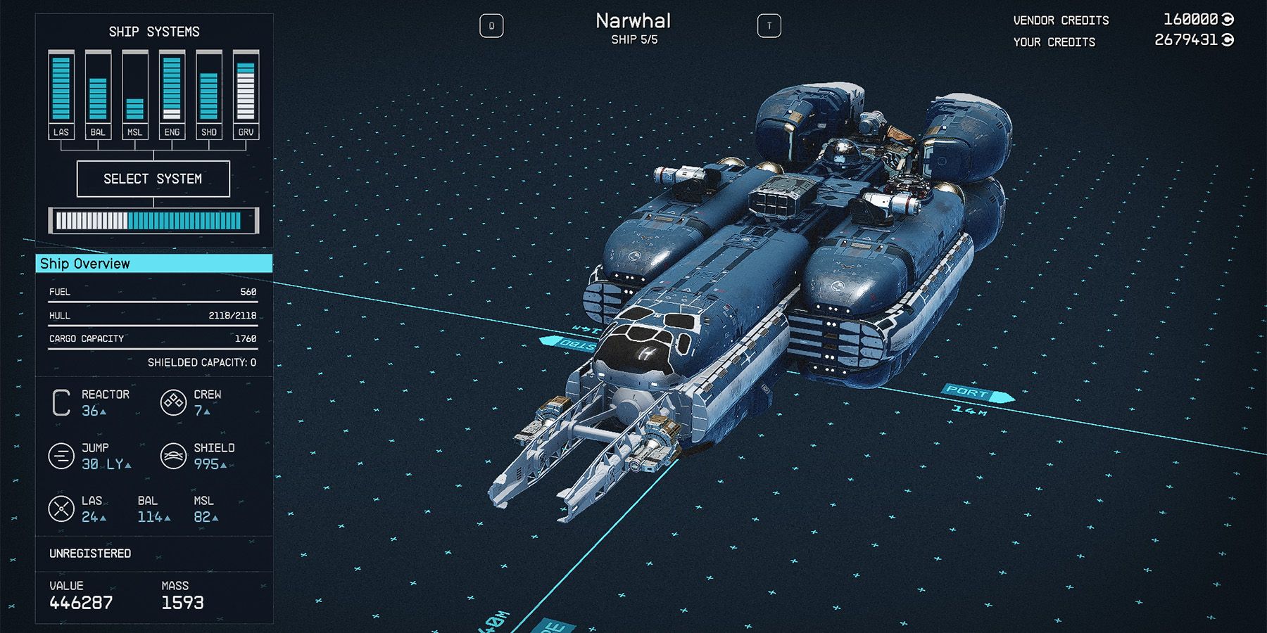 class c narwhal ship in starfield