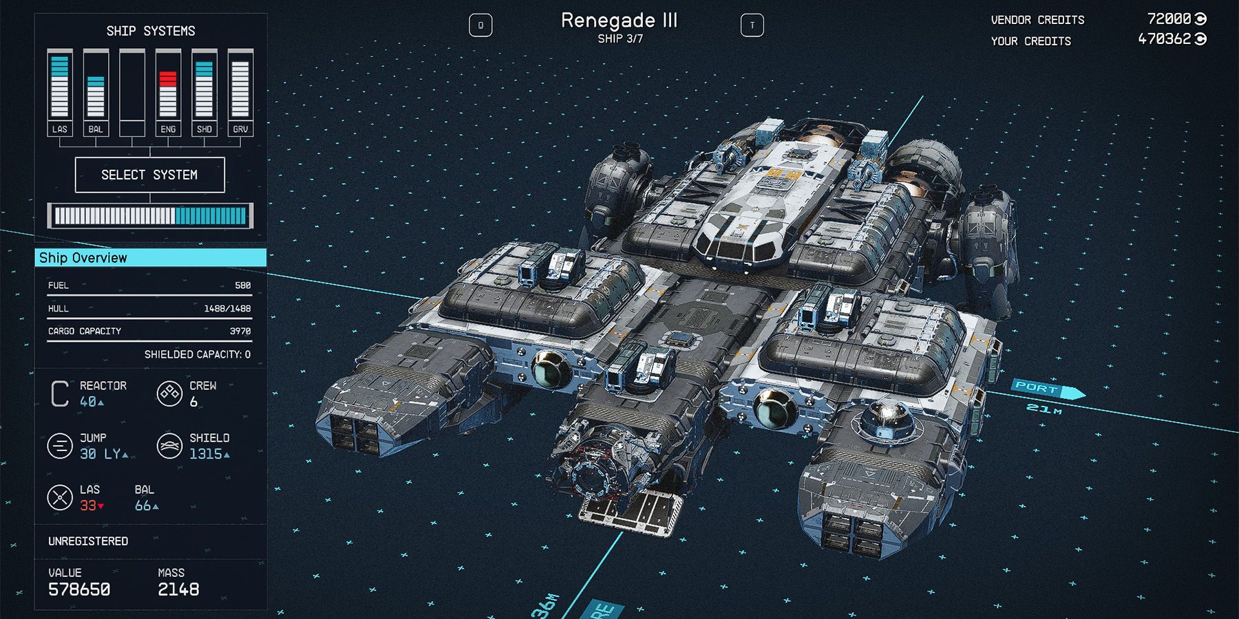 class c renegade iii ship in starfield