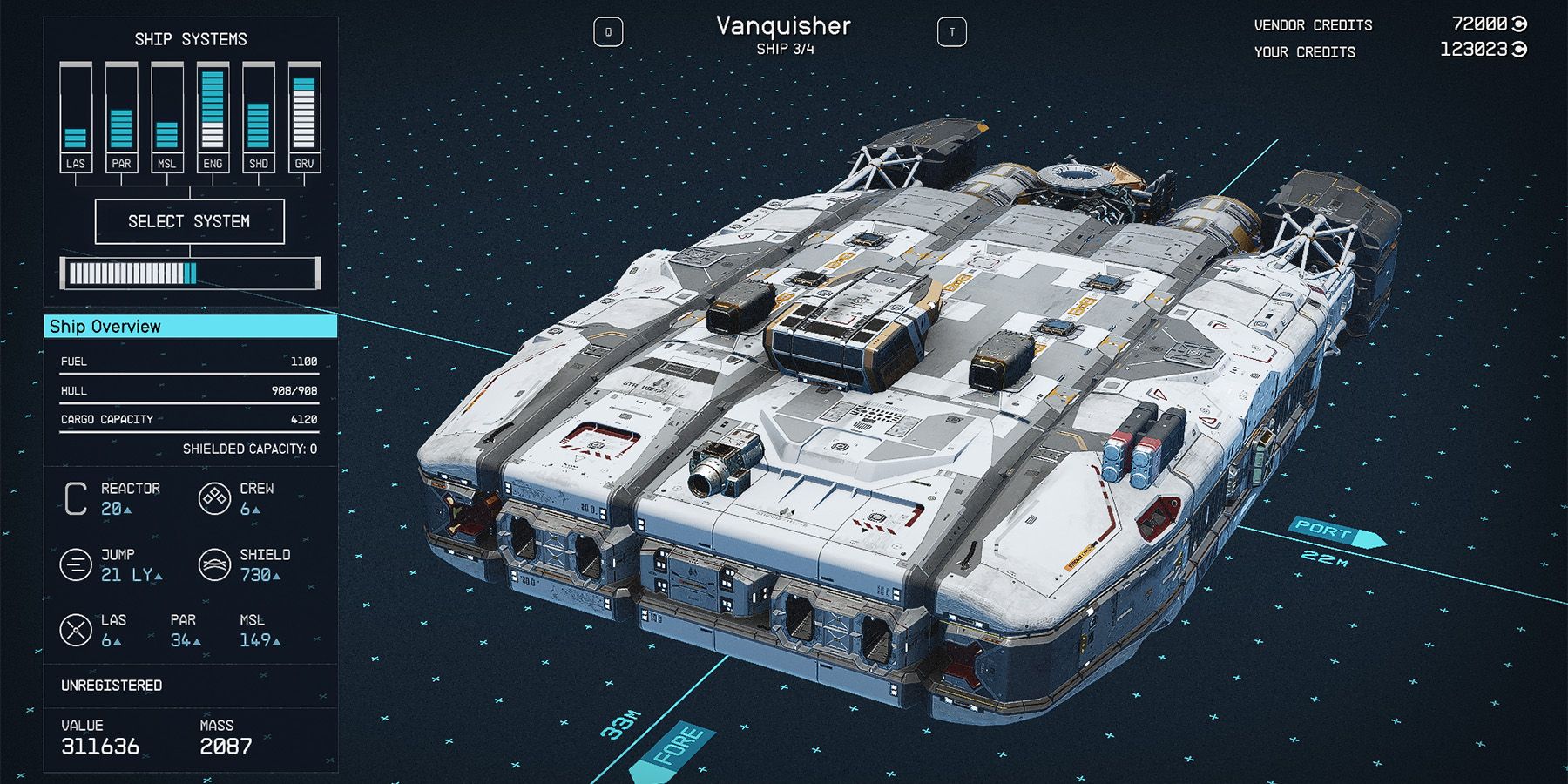 class c vanquisher ship in starfield