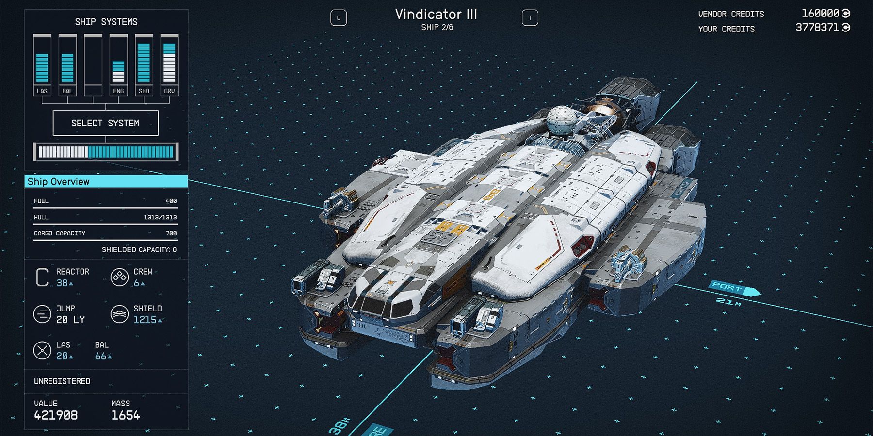 class c vindicator iii ship in starfield