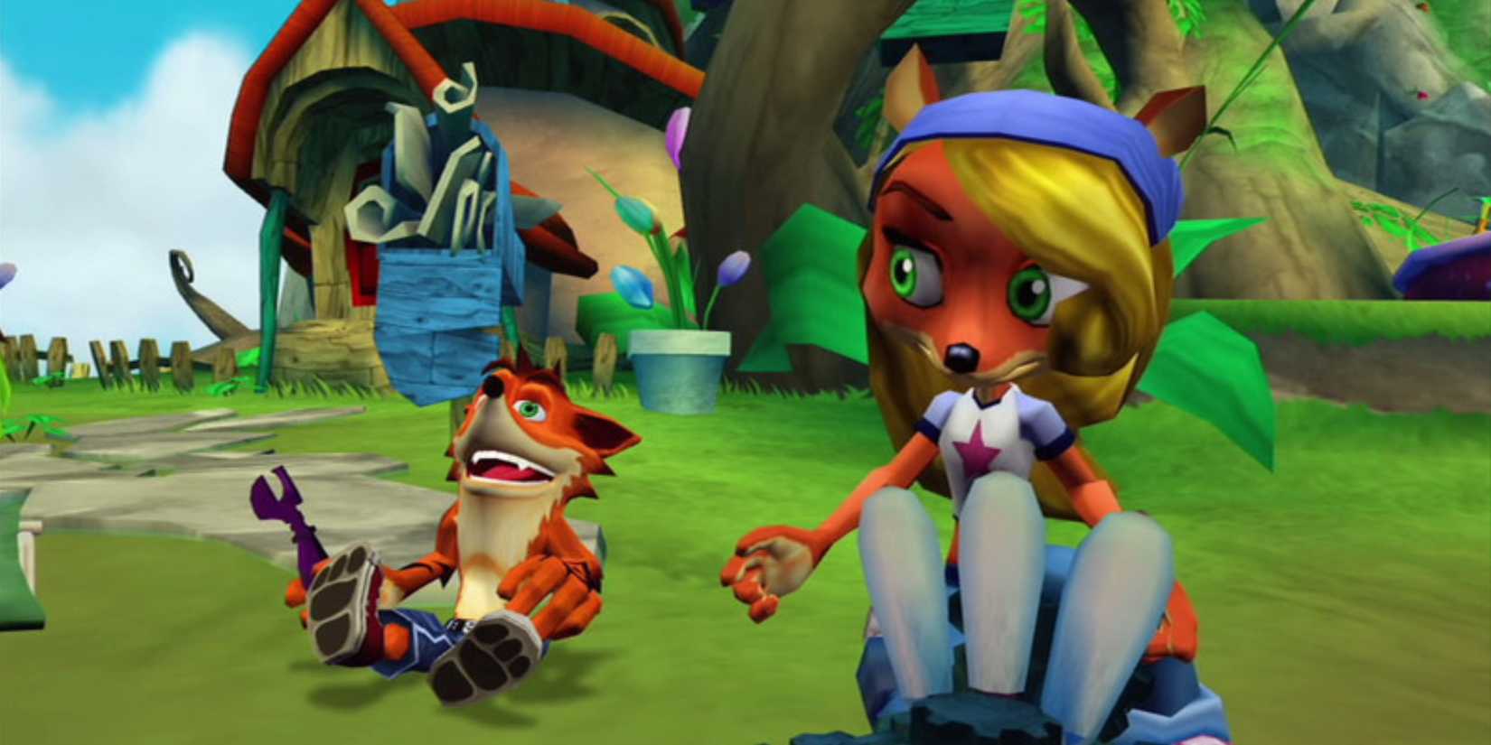 crash and coco on wumpa island