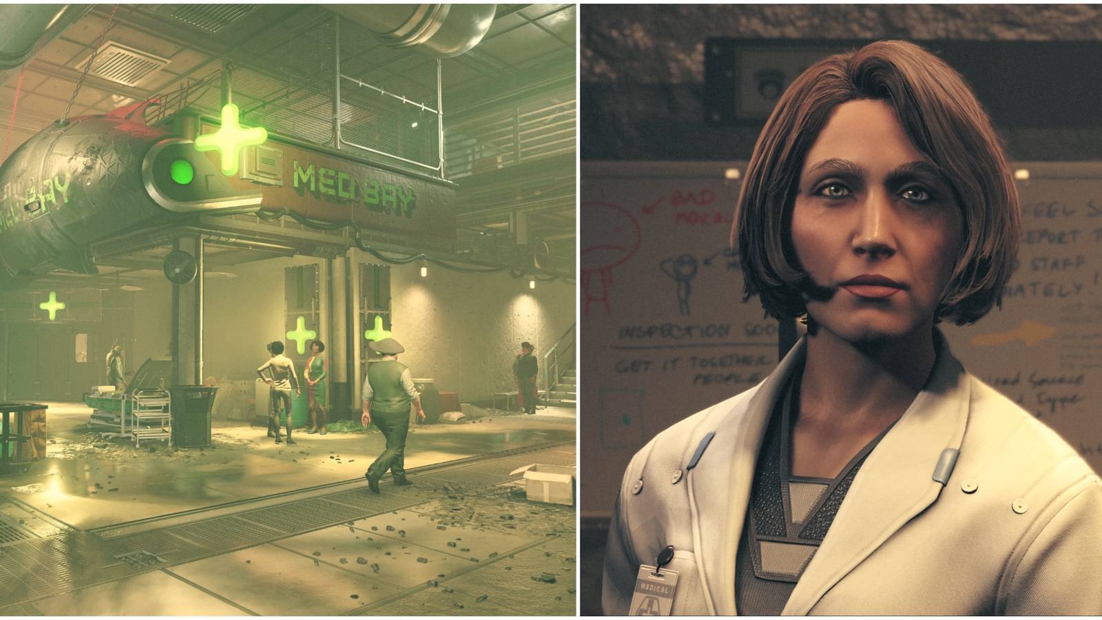 talking to a doctor at med bay