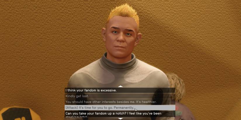 the adoring fan dialogue options