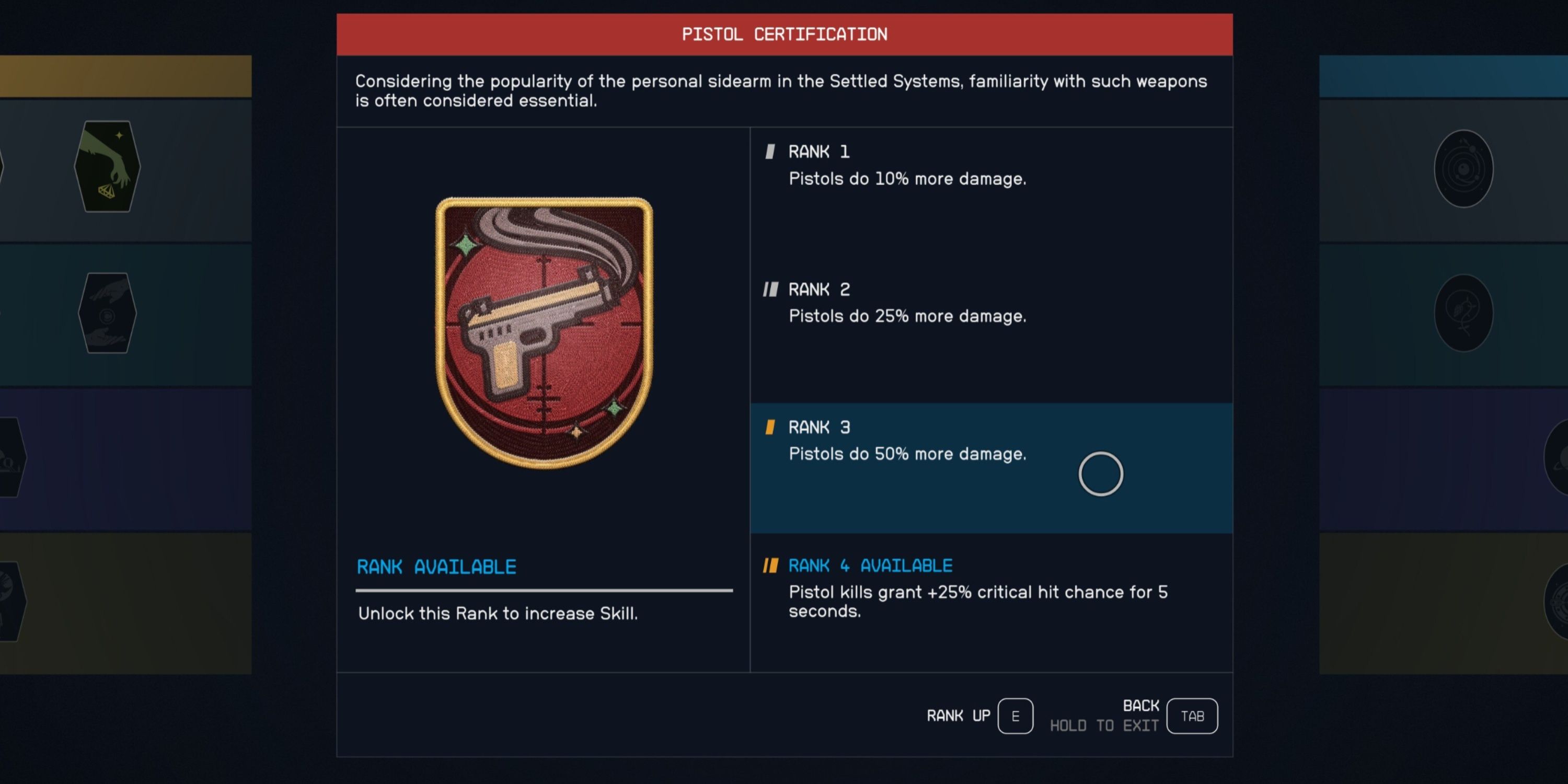 pistol certification perk in starfield
