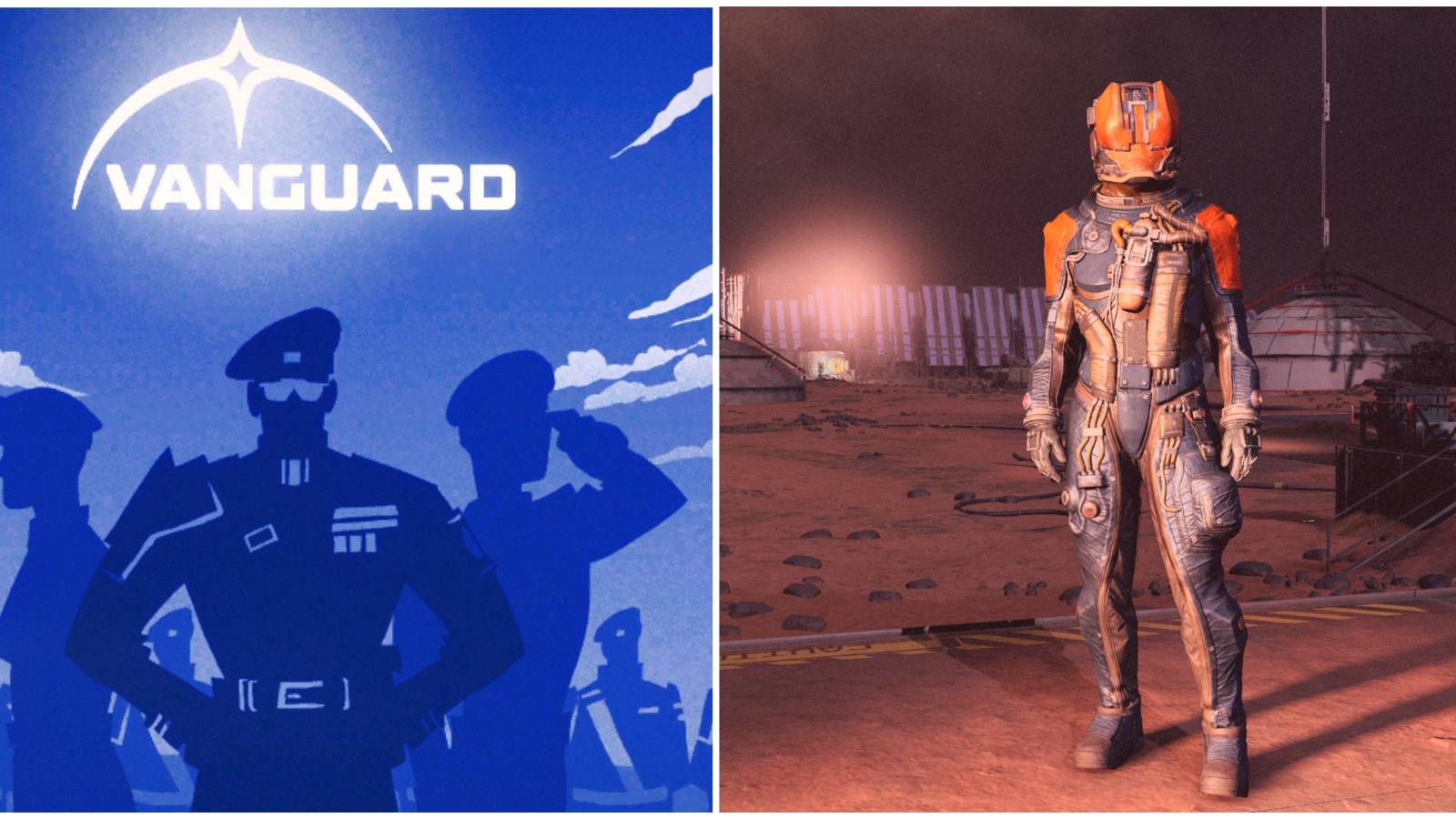 vanguard promo and vanguard spacesuit