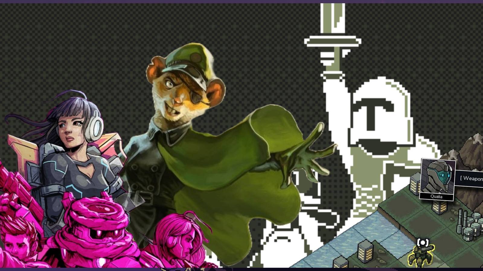 Best Pixel Graphics Strategy Games, Ranked (Featured Image) - Star Renegades + Tooth & Tail + Tinyfolks + Into The Breach