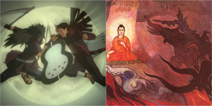 Madara and Hashirama With Buddha and Mara