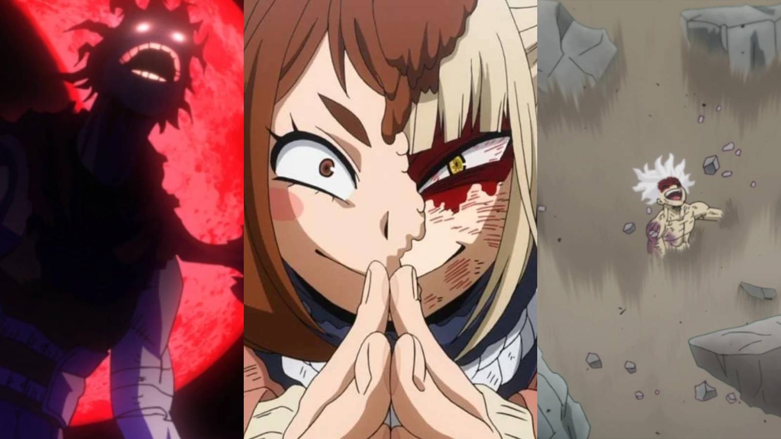 Stain, Toga and Shigaraki's quirks