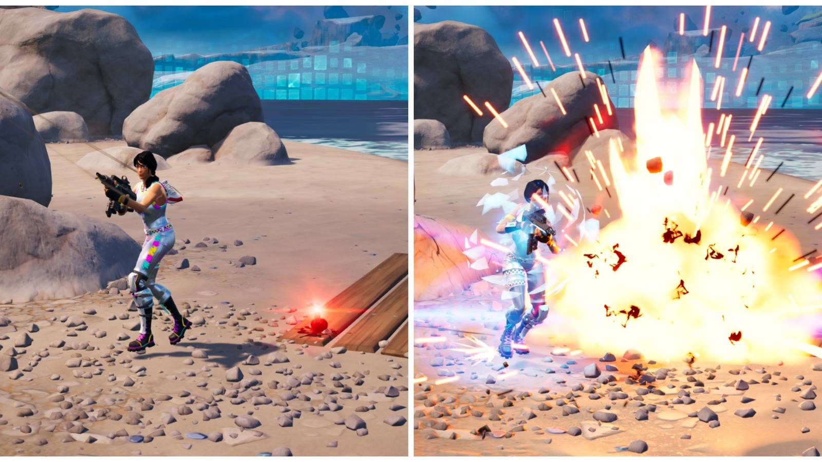 sticky grenade explosion