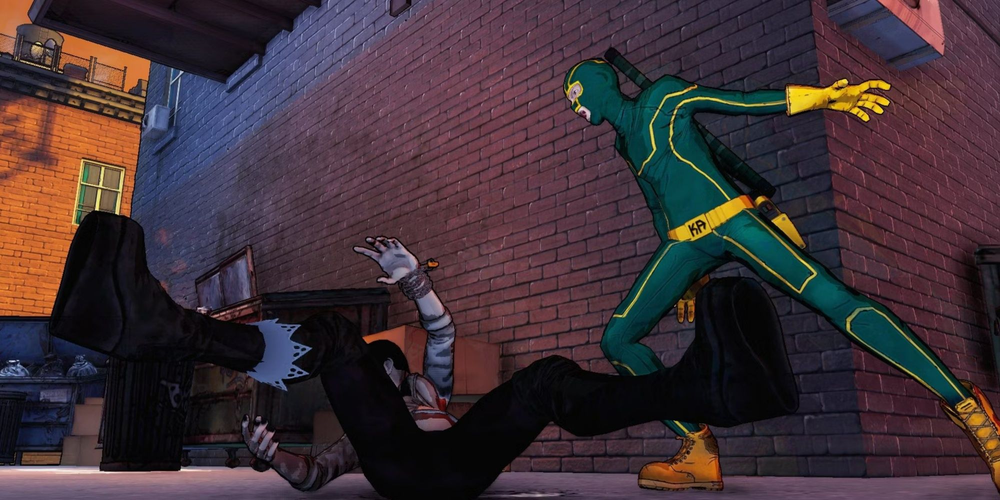 Kick-Ass 2 characters in a brawl