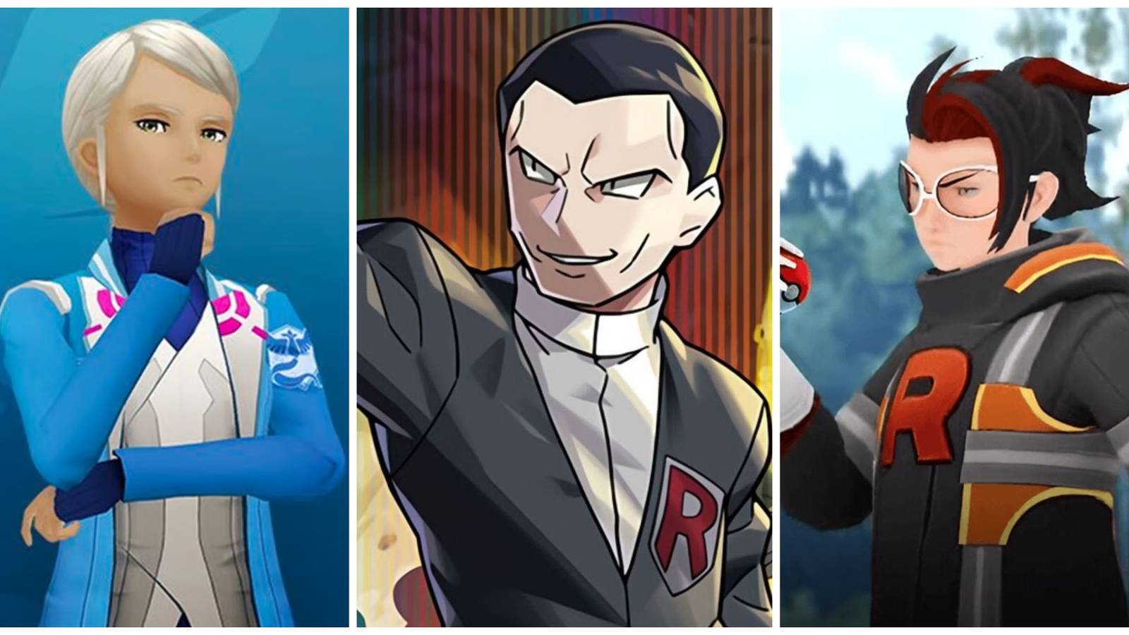 Giovanni, Blanche, and Arlo stand in a line