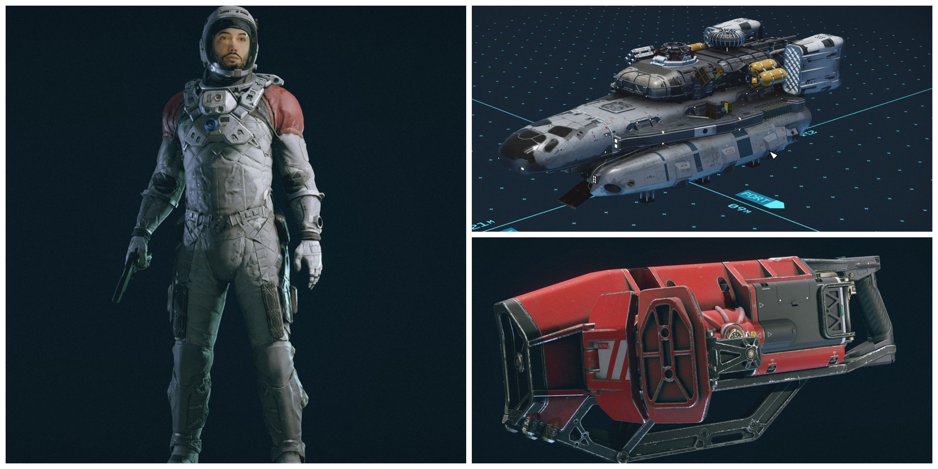 starfield mark 1 spacesuit, ship building, mining weapon