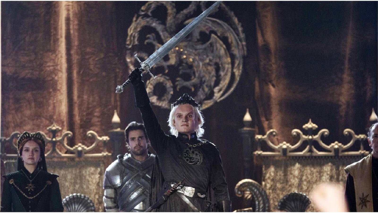 Aegon II wields Blackfyre in House of the Dragon. 