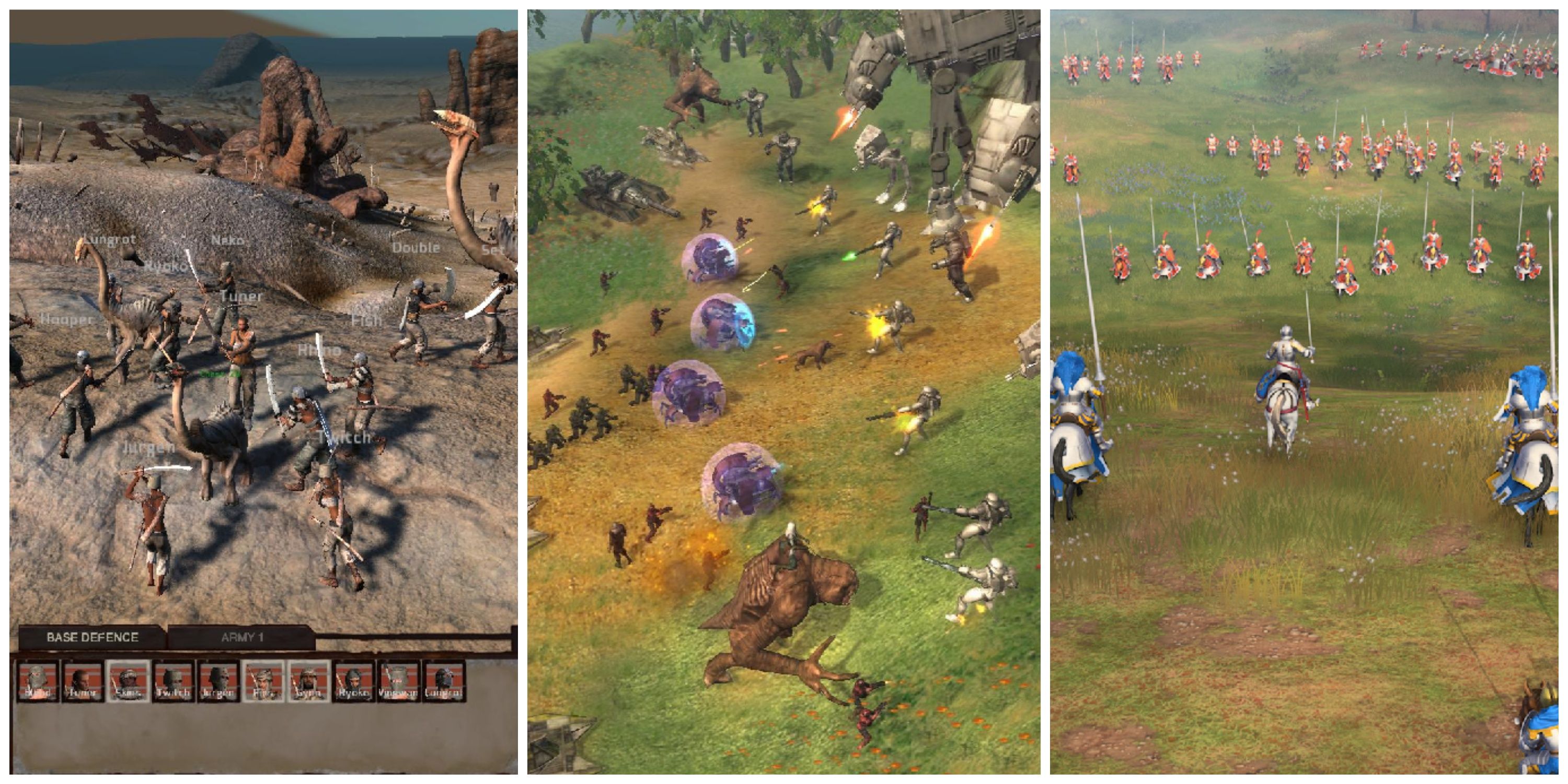 Best Sandbox RTS Games, Ranked (Featured Image) - Kenshi + Empire At War + Age Of Empires 4