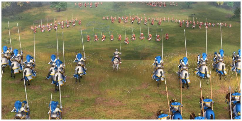 Age Of Empires 4 cavalry on hill