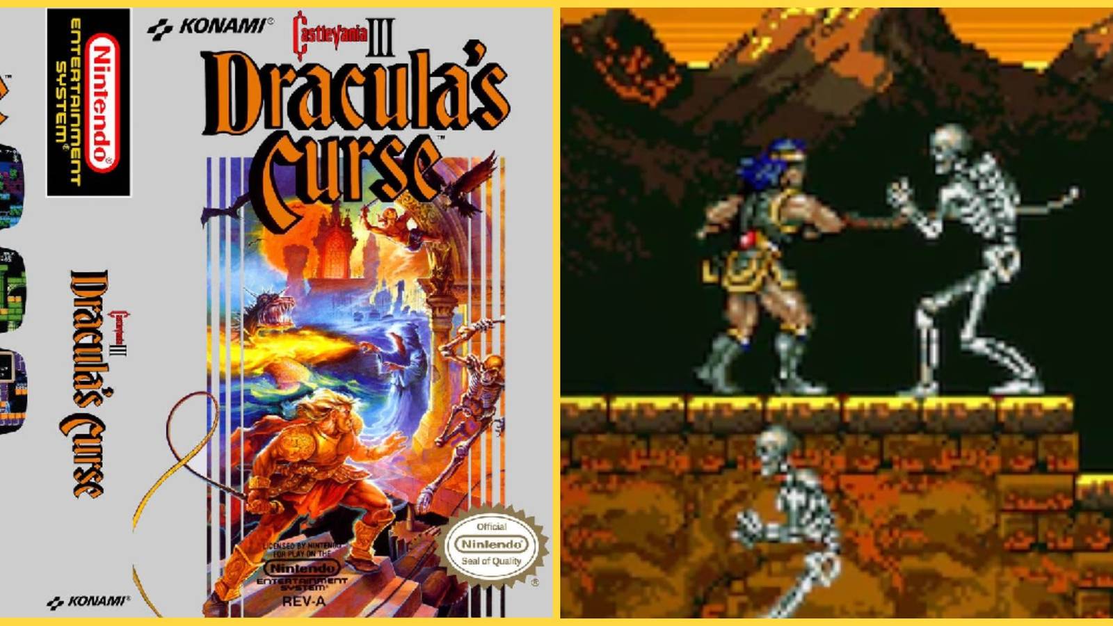 Castlevania 3 Split 3 Cover Haunted Skeletons