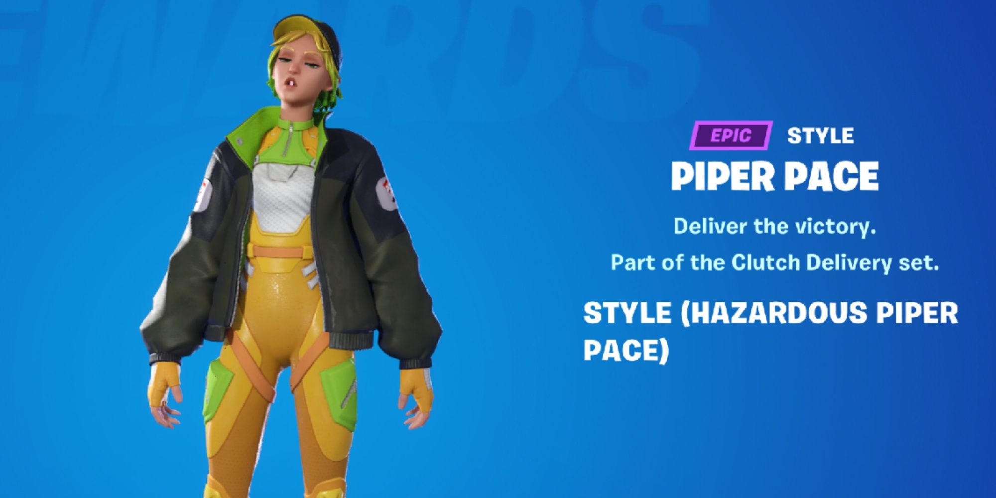 unlocking alternative style for piper pace battle pass skin