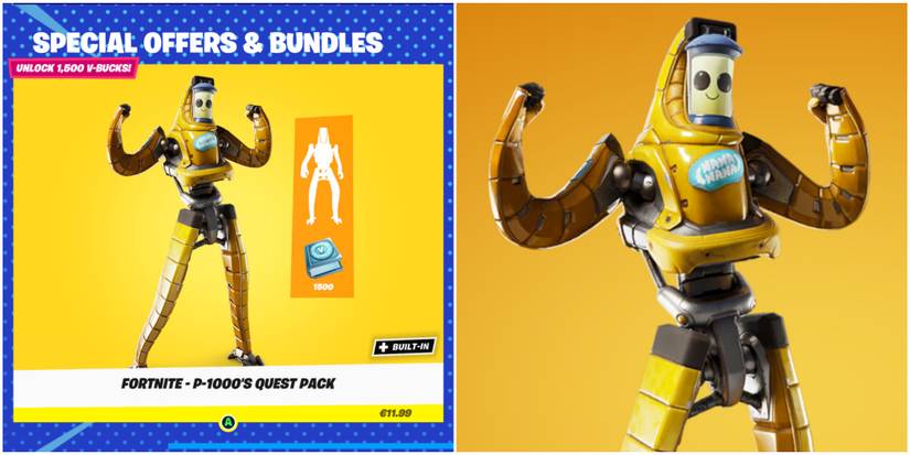 purchasing p-1000's quest pack in the item shop