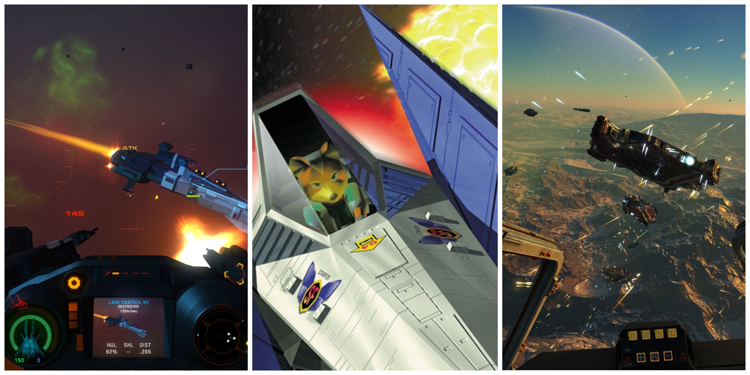Sci-Fi Games With The Best Space Combat (Featured Image) - The House Of The Dying Sun + Star Fox 64 + Infinity: Battlescape
