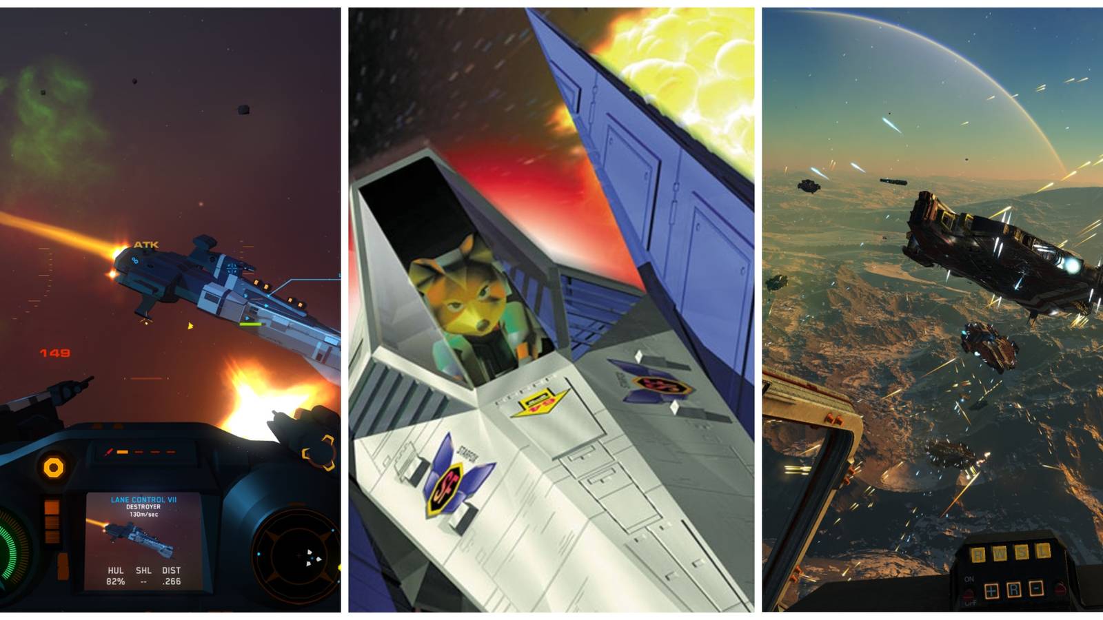 Sci-Fi Games With The Best Space Combat (Featured Image) - The House Of The Dying Sun + Star Fox 64 + Infinity: Battlescape