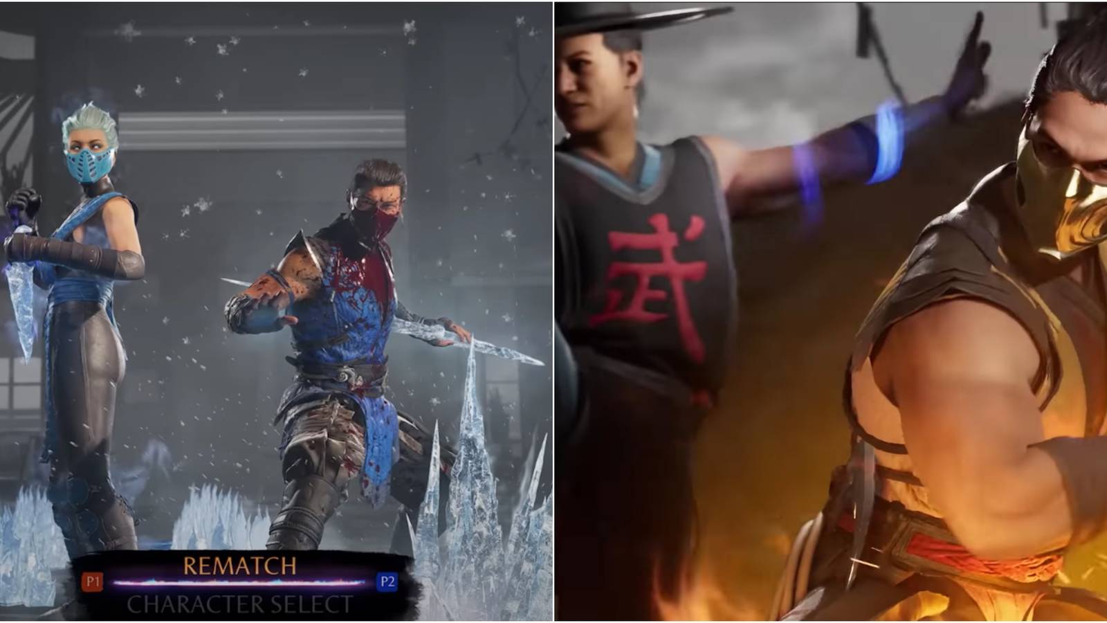 Frost, Sub-Zero, Kung Lao, And Scorpion