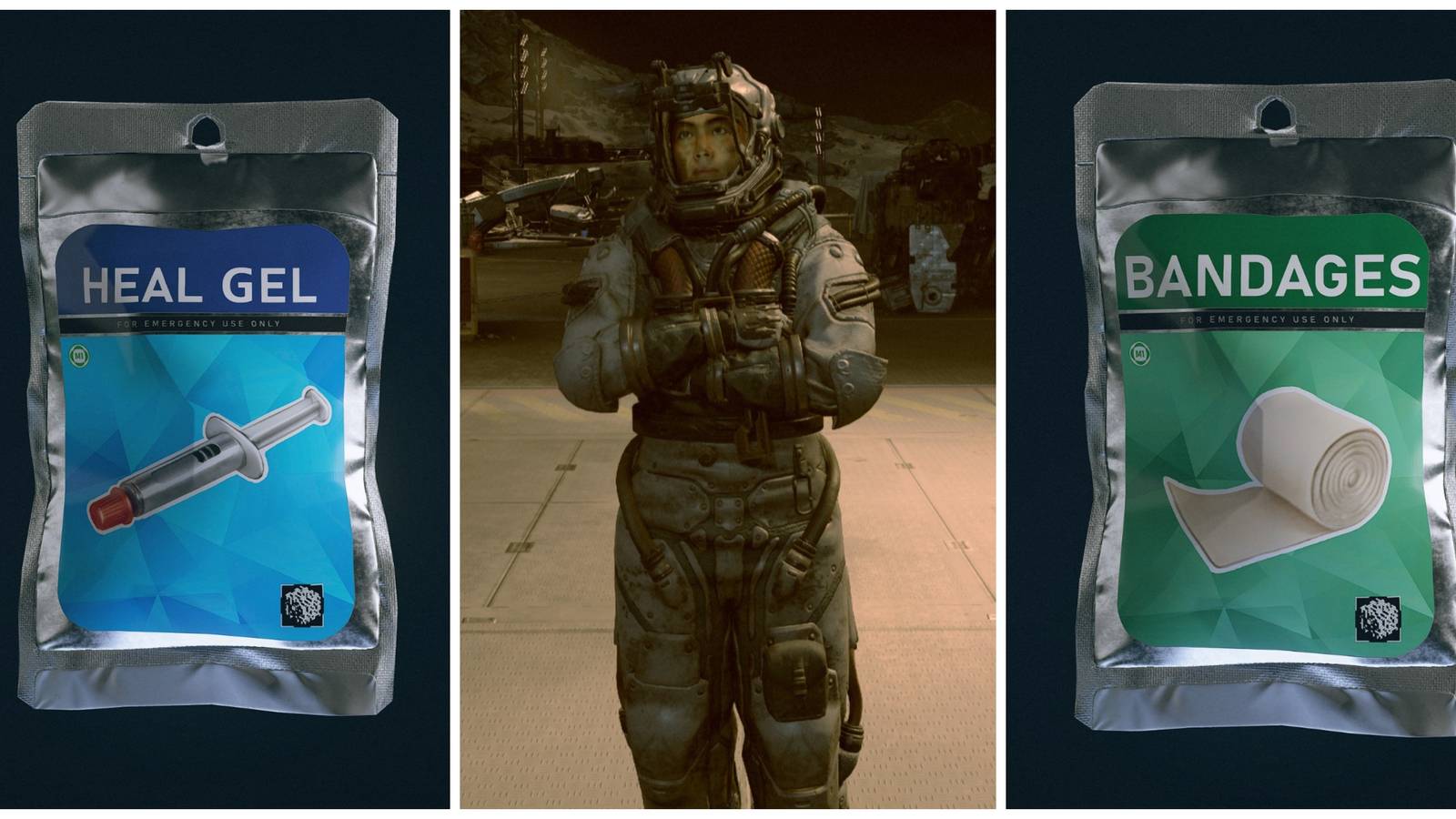 heal gel, bandages and lin in starfield
