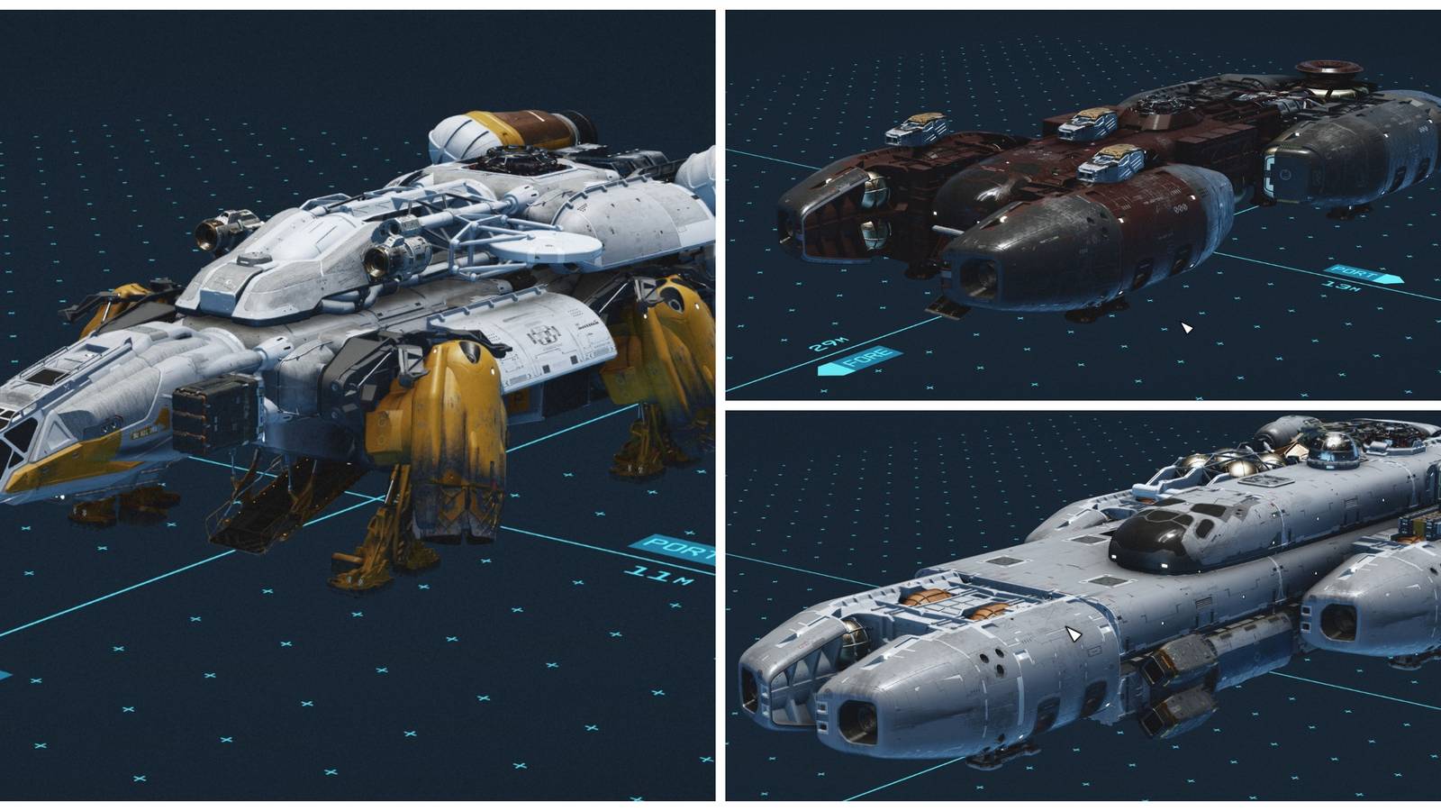 selection of cheap starfield ships