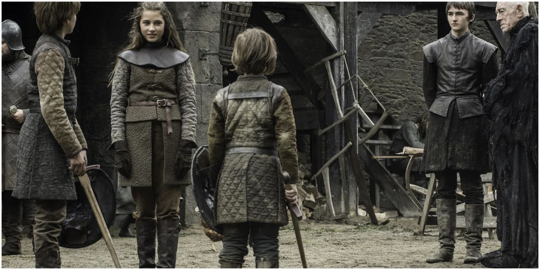 Three-Eyed Raven and Bran see young Lyanna Ned and Benjen Stark in Game of Thrones.