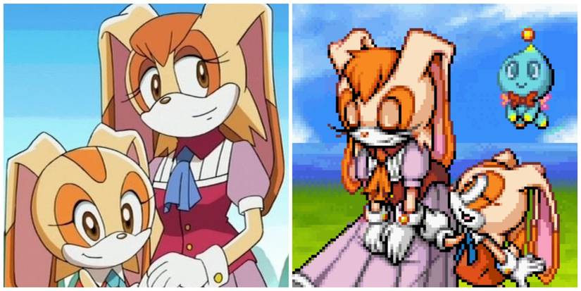 Vanilla with her daughter Cream and Cheese the Chao 