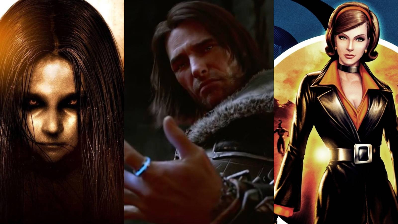 Alma, Talion, and Cate Archer next to one another in a collage