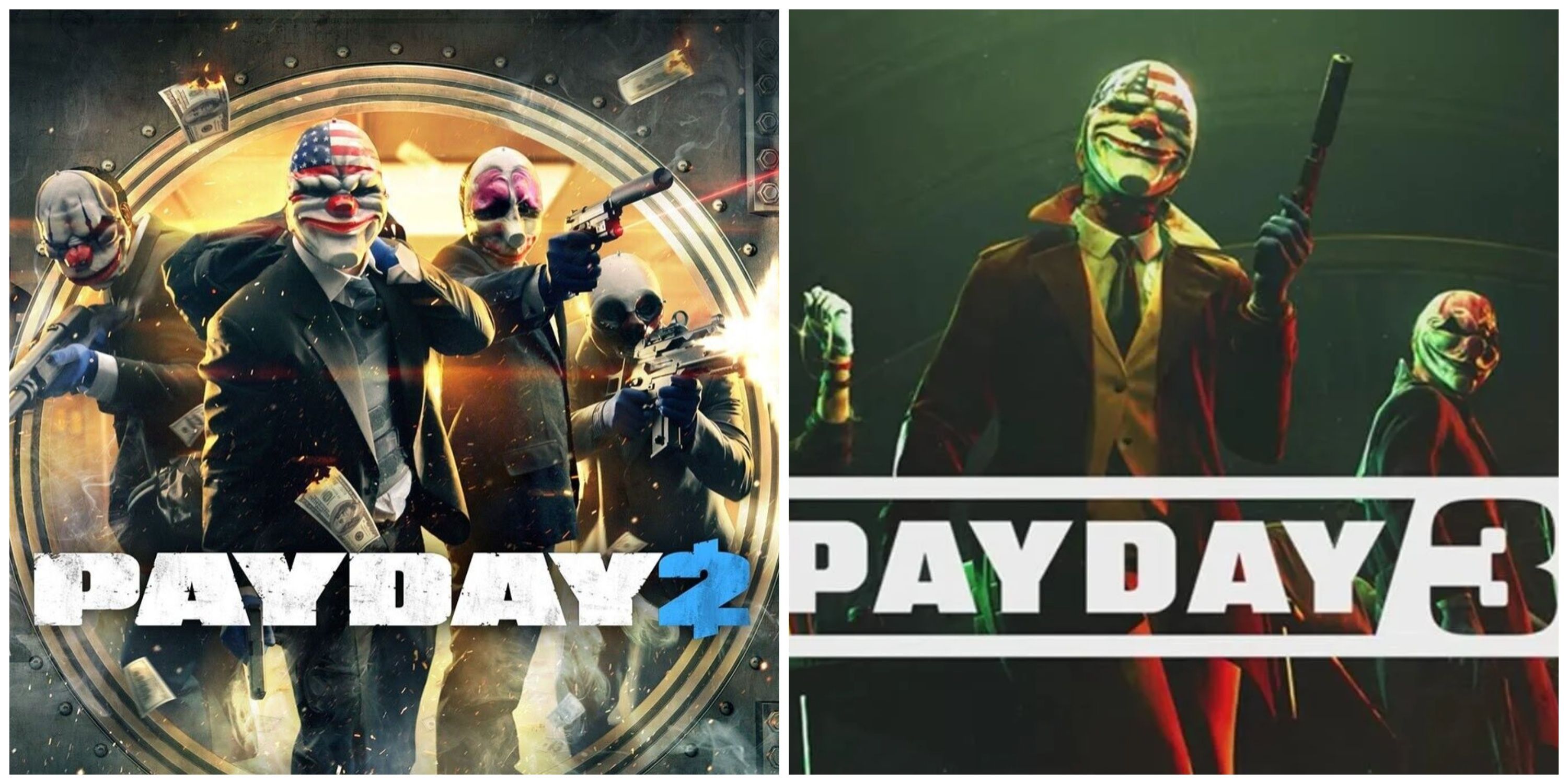 payday 2 poster and payday 3 poster