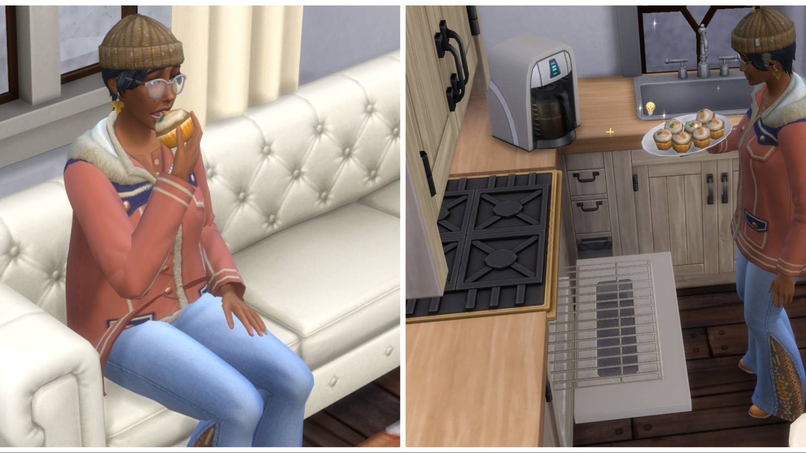 making cupcakes in the sims 4