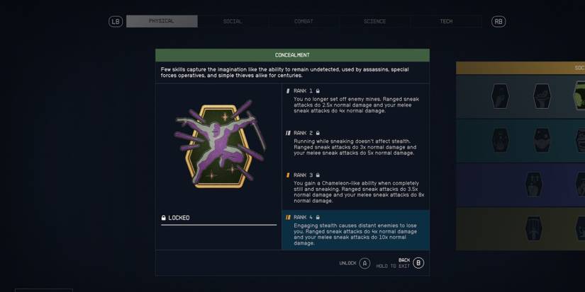 The concealment skill