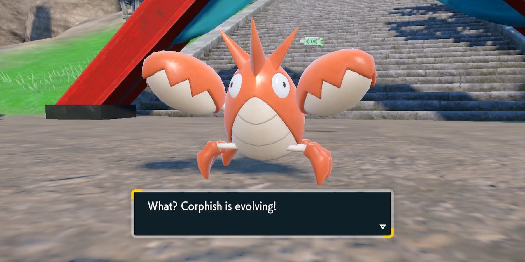 Corphish-Pokémon-evolucionando