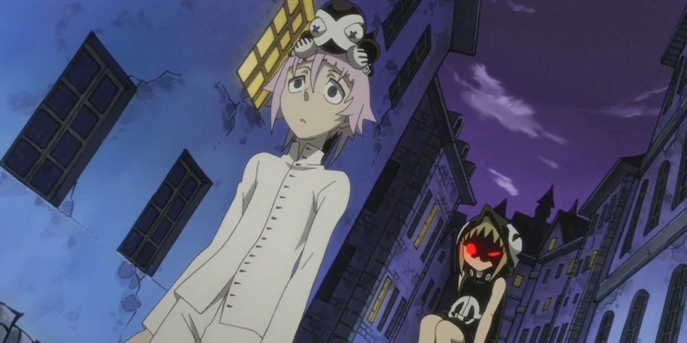 A smaller Medusa confronting Crona in the Soul Eater anime