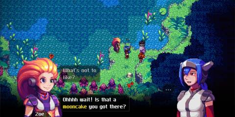 Zoe talking to Lea in Crosscode