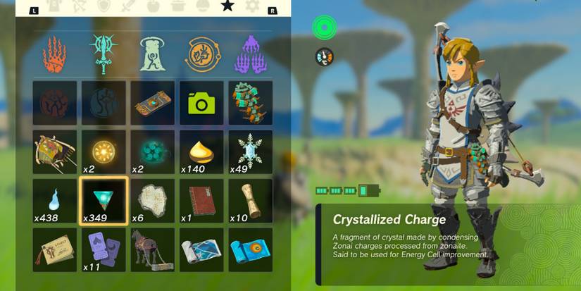 Link and Crystallized Charge screen