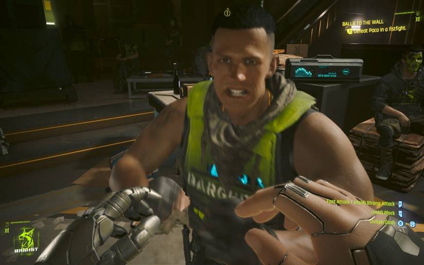 cyberpunk 2077 balls to the wall hansen fist fight