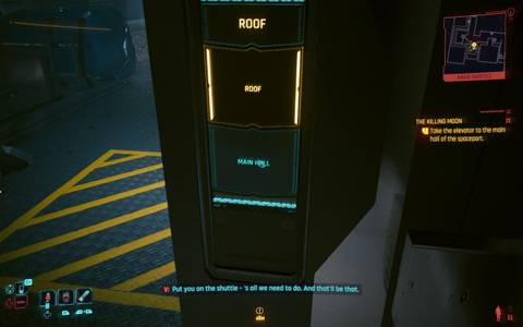cyberpunk 2077 elevator to main hall