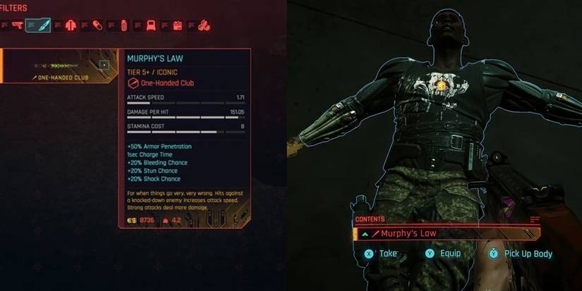 Cyberpunk 2077 Phantom Liberty Iconic Weapons Murphy's Law