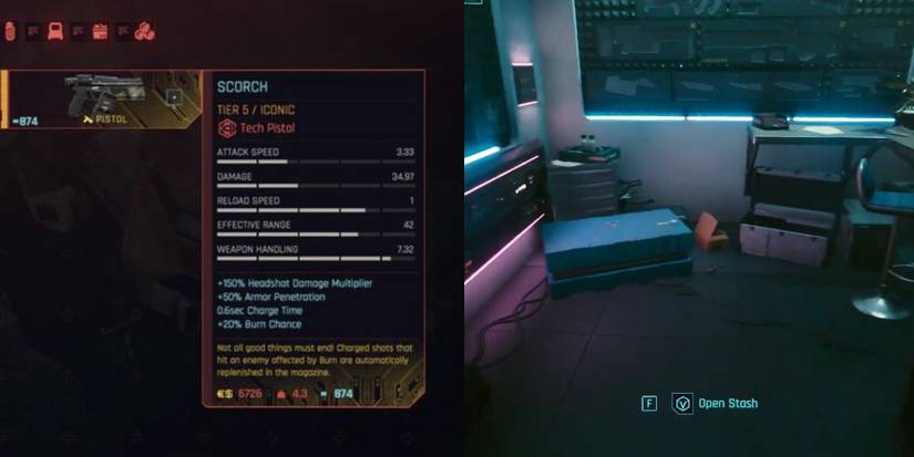 Cyberpunk 2077 Phantom Liberty Iconic Weapons Scorch