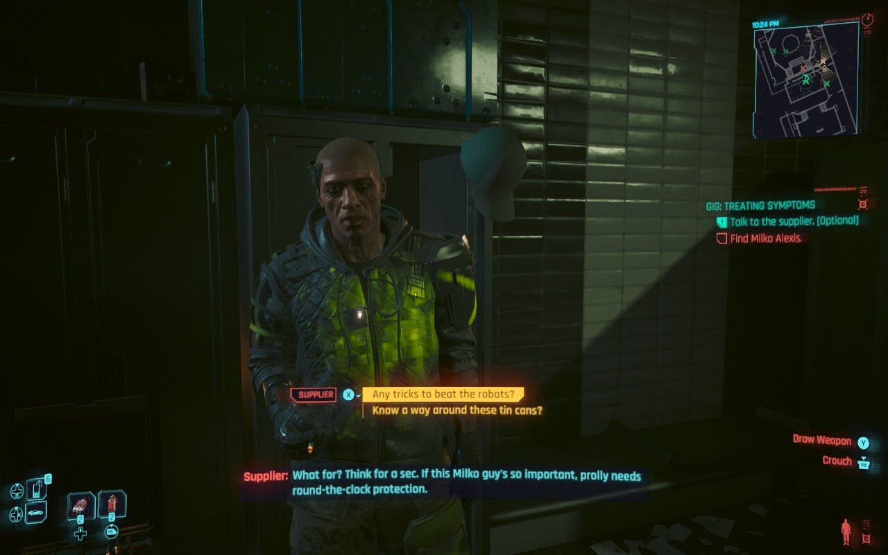 cyberpunk 2077 treating symptoms walkthrough