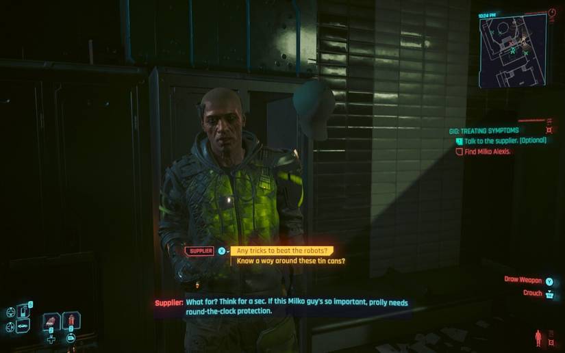 cyberpunk 2077 treating symptoms walkthrough