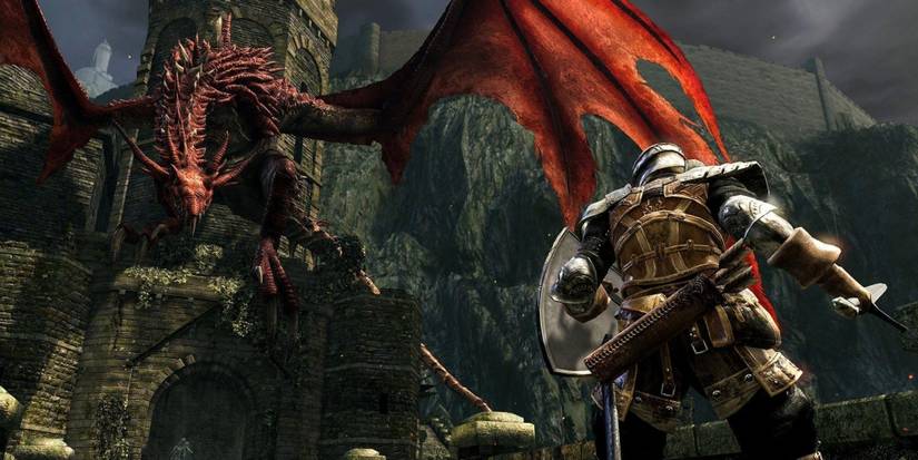 Player confronts a dragon.
