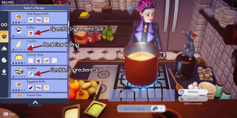1-Star Meal recipes in Disney Dreamlight Valley