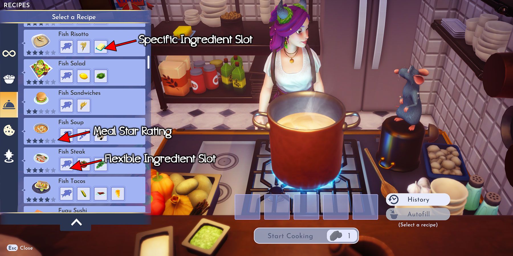 disney dreamlight 3 star recipes